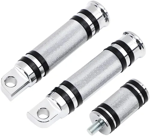 Miniatura 8 de Dreamseek estribo de cambio para motocicleta con estriberas de dedo + estriberas moleteadas compatibles con Harley-Davidson Sportster Dyna Touring