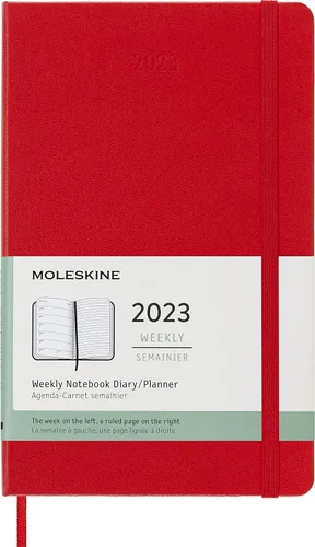 Miniatura 9 de Moleskine Agenda mensual clásica de 12 meses de 2023, tapa dura, grande (5 x 8.25 pulgadas), color negro