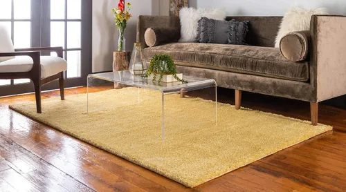 Miniatura 3 de Unique Loom Colección Solo - Alfombra Calabasas (10 pies x 13 pies, rectangular, amarillo)