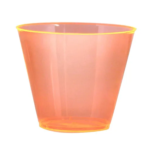 Miniatura 19 de Vasos de plástico para fiestas de Party Essentials, 9 onzas de capacidad, con brillo, Variado neón, 500