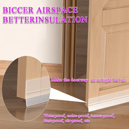 Miniatura 2 de Burlete climatizador, tira de sellado de puerta para huecos, cinta adhesiva de silicona con tope de corrientes de aire para puertas correderas