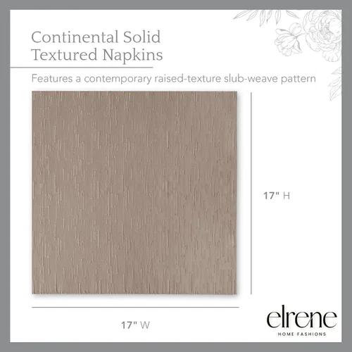 Miniatura 6 de Elrene Home Fashions - Servilletas de comedor de tela con textura sólida continental, resistentes al agua y a las manchas, juego de 4, 43 x 43 cm