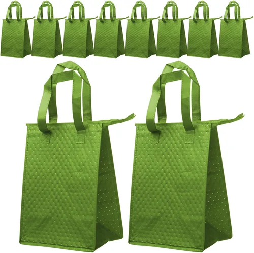 Miniatura 16 de DISCOUNT PROMOS Juego de 10/50/100 bolsas de almuerzo con aislamiento con cremallera, paquete personalizado a granel perfectas para el trabajo