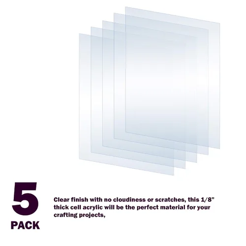 Miniatura 2 de Performore Paquete de 3 láminas de plexiglás de 4 x 6 pulgadas con película protectora, paneles PETG de 0.04 pulgadas de grosor, láminas de plástico
