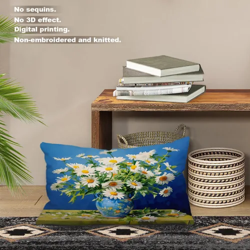 Miniatura 61 de Batmerry Juego de 2 fundas de almohada decorativas con estampado floral gris y blanco de 18 x 18 pulgadas, estilo victoriano con patrón de flores