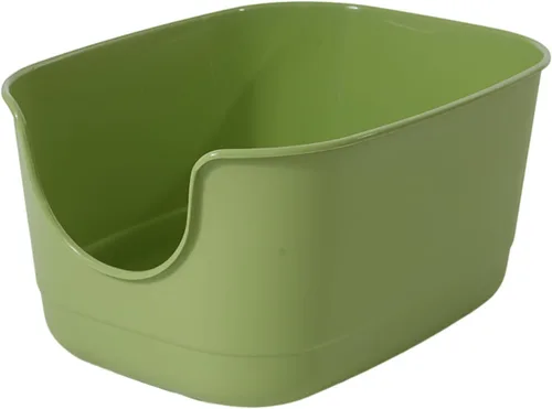 Miniatura 8 de SpaceTime Caja de Arena Extra Grande con Lados Altos, 24.2" L x 16.3 W x 12.9 H XL Bandeja de Arena Multi Gato para Gatitos, Cajas para Gatos de Gris