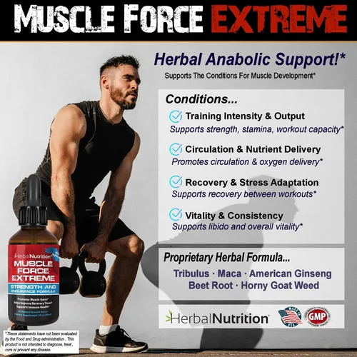 Miniatura 4 de Muscle Force Extreme - Paquete de 2 botellas de fórmula patentada de 345 mg, nuestro spray de fuerza y resistencia más fuerte, mejora la fuerza