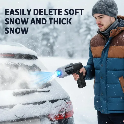 Miniatura 2 de Mini soplador de nieve turbo, soplador LED turbo de alta velocidad de 130,000 RPM para automóvil con diseño de modo doble, soplador turbo