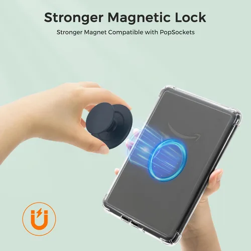 Miniatura 8 de iDLEHANDS Funda magnética transparente para Kindle Paperwhite de 7" de 12ª generación 2024 y Kindle Colorsoft - con AirBag compatible con iPhone