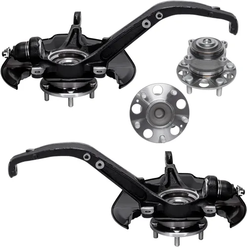 Miniatura 261 de Detroit Axle - Kit de nudillos de dirección delantera izquierda para Ford Edge Lincoln MKX 07-10, cojinete de rueda del lado del conductor, nudillo