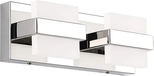 Miniatura 10 de SOLFART Lámpara de baño cromada de 3 luces, luz de tocador sobre el espejo, lámparas LED modernas, 5 colores de temperatura ajustable moderna