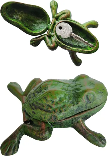 Miniatura 8 de BSTGIFTS - Ocultador de llaves de hierro fundido con forma de tortuga - Juego de llaves de repuesto y decoración de jardín - Caja de baratijas