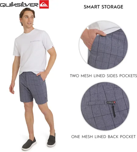 Miniatura 6 de Quiksilver Men's Regular Fit Fixed Waist Water Friendly Active Hybrid Shorts