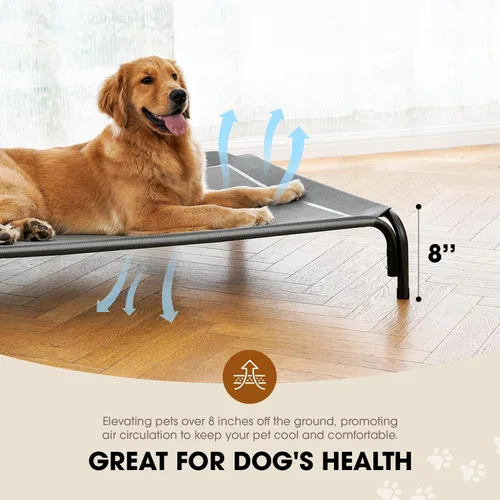 Miniatura 3 de Czpalo Cama elevada para perro, cama elevada para perros al aire libre para perros de tamaño extra grande, cuna refrescante portátil para mascotas