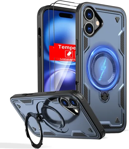 Miniatura 32 de Funda magnética para Google Pixel 9A compatible con cargador inalámbrico MagSafe, para Pixel 9A, funda de teléfono integrada de 360 °, con 2