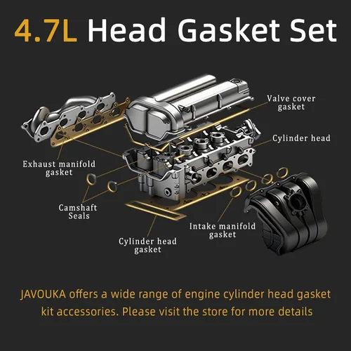 Miniatura 4 de Juego de juntas de cabeza, 4.7L, para Dodge Ram 1500/Dakota/Durango, para Jeep Commander/Grand Cherokee 04-07, para Chrysler Aspen 07