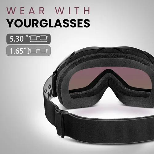 Miniatura 130 de OutdoorMaster OTG Gafas de esquí – Gafas sobre lentes para esquí y snowboard para hombres, mujeres y jóvenes – 100% de protección UV A1-vlt 46%