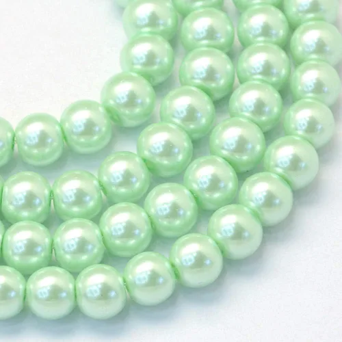 Miniatura 31 de KISSITTY 105 unids/hebra Burly Wood Satin Luster Glass Round Pearl Spacer Bead Loose Beads 0.315 in para bricolaje joyería artesanía 31.4