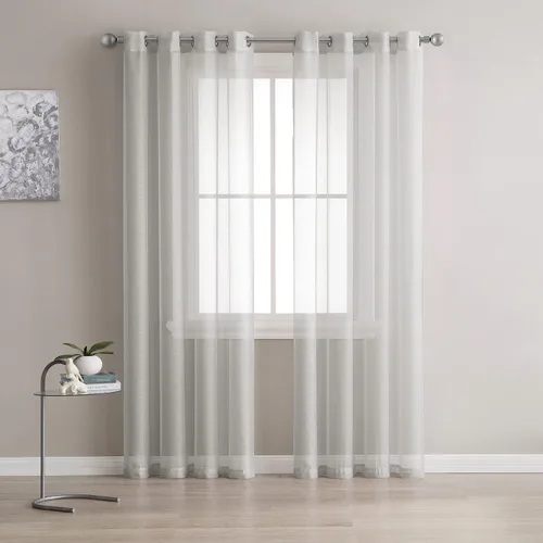 Miniatura 20 de Warm Home Designs Cortinas transparentes con ojales para habitación, cocina, habitación de los niños o sala de estar, 2 paneles con volados, de 54