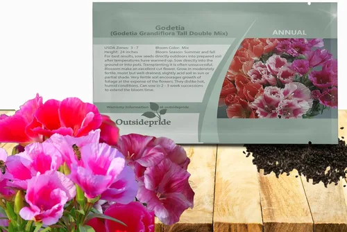 Outsidepride 5000 semillas anuales Godetia Tall Flower Seed Mix para plantar Mezcla alta