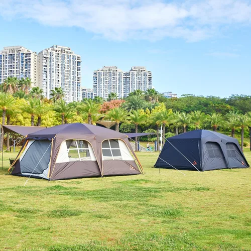 Miniatura 15 de KTT Extra Large Tent 6-12-14 Person,Family Cabin Tents,2 Rooms,3 Doors and 3 Windows with Mesh,Straight Wall,Waterproof,Double Layer,Big Tent for