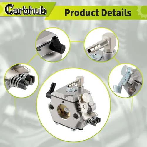 Miniatura 5 de Carbhub Carburador para Stihl 028 028AV 028 SUPER Walbro WT-16B Tillotson HU-40 Línea de combustible reemplaza para Stihl 1119-358-7700 y Filtro
