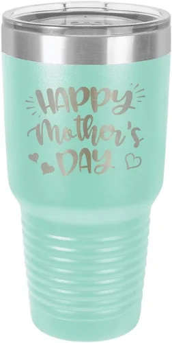Miniatura 15 de Taza de viaje con texto en inglés "HAPPY MOTHERS DAY 30 oz Drink Tumbler with Straw " grabado con láser con divertidas citas " Compare con Yeti