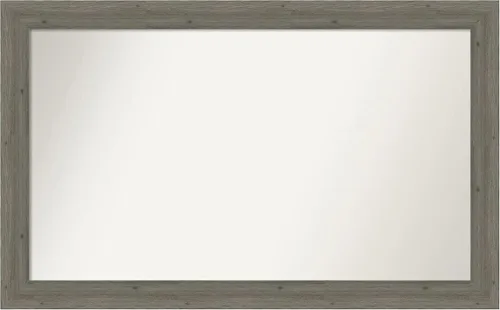Miniatura 367 de Amanti Art Espejo de pared personalizado no biselado (24.5 x 24.5 pulgadas), marco gris marrón alta, varios tamaños personalizados, espejo de baño