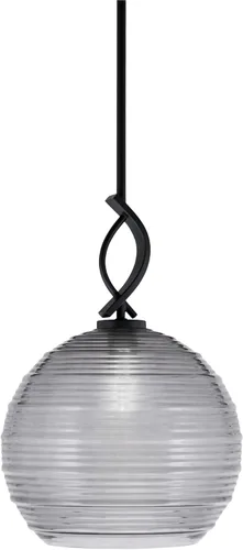Miniatura 15 de Toltec Lighting Cavella Stem Colgado Mini colgante, acabado grafito, vidrio de muselina blanca de 4 pulgadas