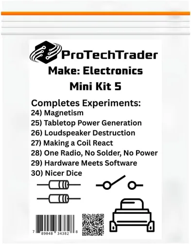 Miniatura 7 de Crea: Mini Kit de Electrónica 1 Paquete de Componentes Electrónicos Educativos Que Siguen Experimentos en el Libro de la 3ª Edición de Charles Platt