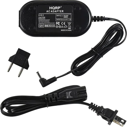 Miniatura 2 de HQRP Adaptador de CA de repuesto compatible con Canon VIXIA HF M30, HF M300, HF M31, HF21 videocámara con cable de EE. UU. y adaptador de enchufe
