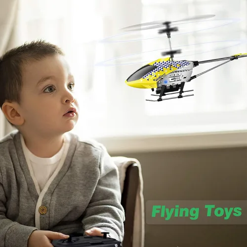 Miniatura 7 de Cheerwing U12S Mini helicóptero RC con cámara helicóptero de control remoto para niños y adultos Amarillo