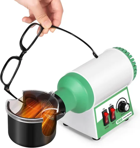 Huanyu Calentador de marco 158-286℉ Calentador de marco de gafas 600W, ajuste óptico de marco de aire caliente herramienta de calefacción menos de