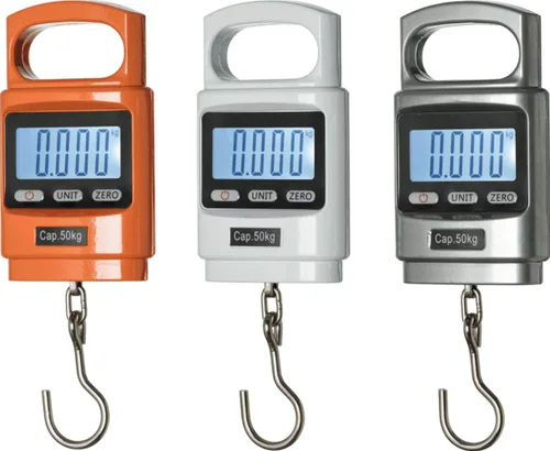 Miniatura 5 de Klau - Báscula portátil de pesaje para peces, naranja, 100 libras / 1600 onzas Escala colgante digital resistente, pantalla LCD con luz de fondo