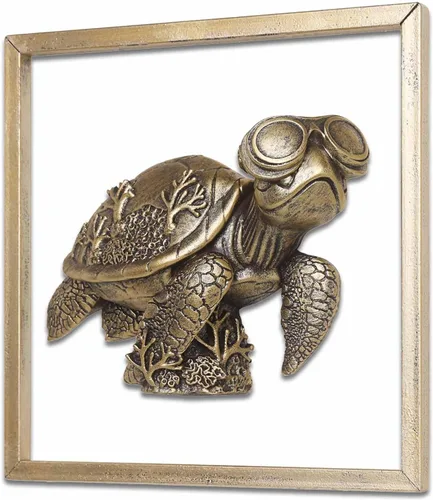 Miniatura 9 de Newinhome Decoración de pared de cabezas de animales (incluye marco de metal) esculturas de animales de resina, decoración para colgar en la pared