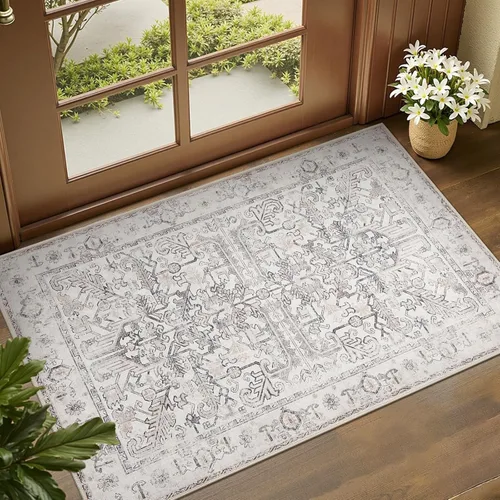 Miniatura 37 de jinchan Lima - Alfombra de pasillo lavable de 2 x 6 pies, antideslizante, de pelo corto, suave, ultrafina, alfombra envejecida para casa de campo