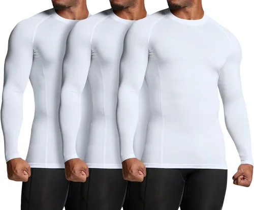 Miniatura 2 de ATHLIO - Paquete de 1 o 3camisetas de compresión de manga larga con FPU 50+ para hombre, camiseta de protección para deportes acuáticos