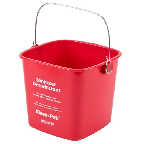 Miniatura 4 de San Jamar Kleen-Pail® - Cubo de limpieza de plástico, 3 cuartos de galón, color rojo