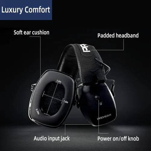 Miniatura 5 de PROHEAR Electronic Shooting Ear Protection Muffs 056-electronic Orejeras de tiro