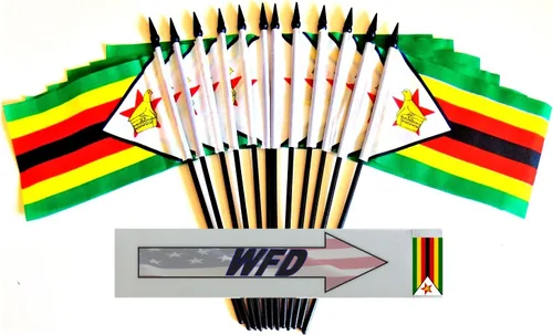 Miniatura 117 de World Flags Direct Banderas en miniatura de poliéster de Afganistán, paquete de 12, decoración de mesa de fiesta, desfiles, 4 x 6 pulgadas, verde