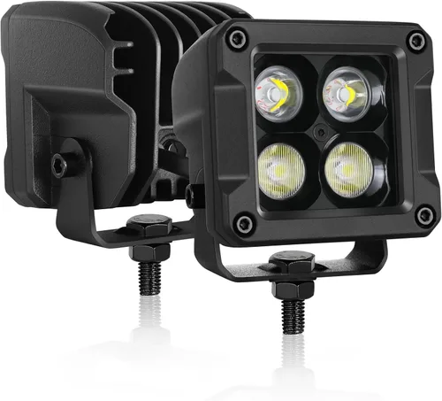 Cubitos LED, 3 pulgadas, 80 W, CREE LED Pods 3x3, combo de inundación puntual para todoterreno, luces de conducción antiniebla para camión,
