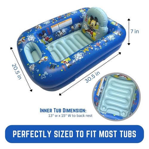 Miniatura 3 de Disney Mickey Mouse Go for It Bañera Inflable - Bañera para Bebé