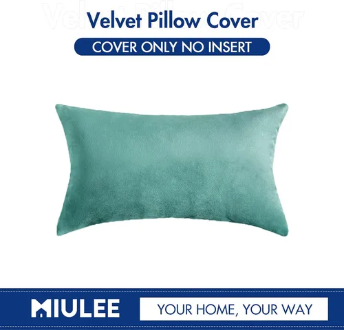 Miniatura 6 de MIULEE - Funda de almohada de terciopelo suave de lujo decorativa, funda de cojín rectangular única para sofá de primavera, dormitorio, automóvil
