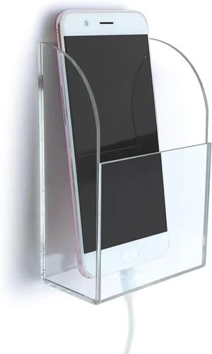 Miniatura 5 de Soporte de control remoto de acrílico transparente Caja de almacenamiento de medios pequeños TV Control Caddy Estación de teléfono inteligente, 1