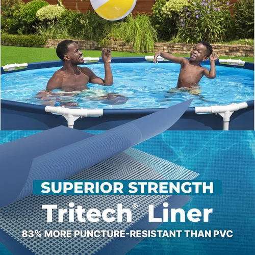 Miniatura 6 de Bestway Steel Pro - Juego de piscina redonda de 10 pies x 30 pulgadas con marco sobre el suelo, para exteriores, con bomba de filtro de 330 GPH, azul