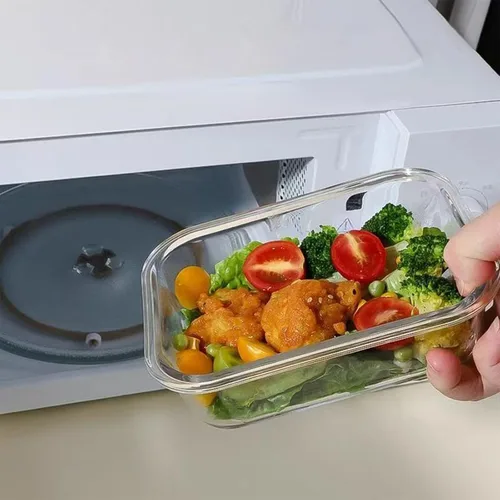 Miniatura 9 de Paquete de 4 recipientes de vidrio de 13 onzas / 0.37 L con tapas, recipientes de almacenamiento de vidrio con tapas, sin BPA, organizadores