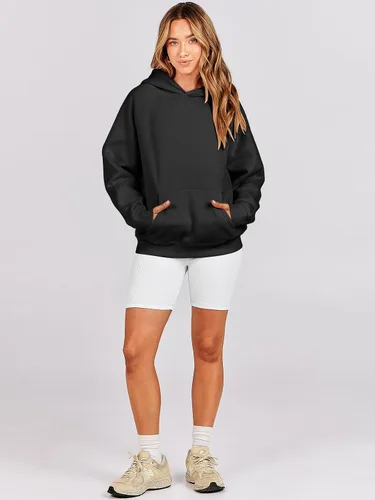 Miniatura 8 de ANRABESS - Sudaderas con capucha para mujer, sobre talla, de vellón de manga larga, modelo de 2024, para otoño