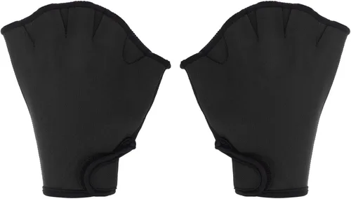 PATIKIL Guantes de natación con malla, unisex, guantes de resistencia al agua, accesorios de entrenamiento para natación y buceo Negro