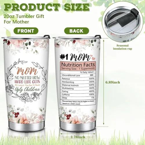 Miniatura 64 de Silkfly Set de 3 piezas de la mejor abuela del mundo para mujeres, regalos de cumpleaños, día de la madre, regalo de cumpleaños, vaso de acero