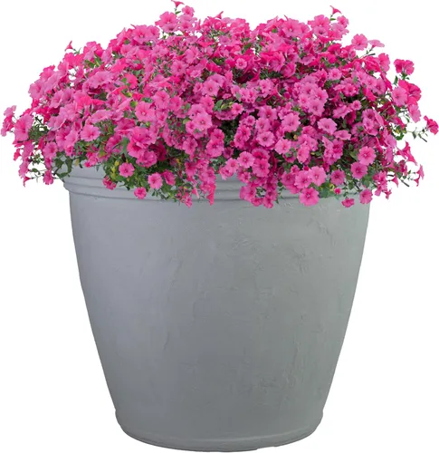 Miniatura 33 de Sunnydaze Anjelica - Maceta grande de plástico para plantas, maceta grande de plástico de doble pared para exteriores con agujeros de drenaje Óxido